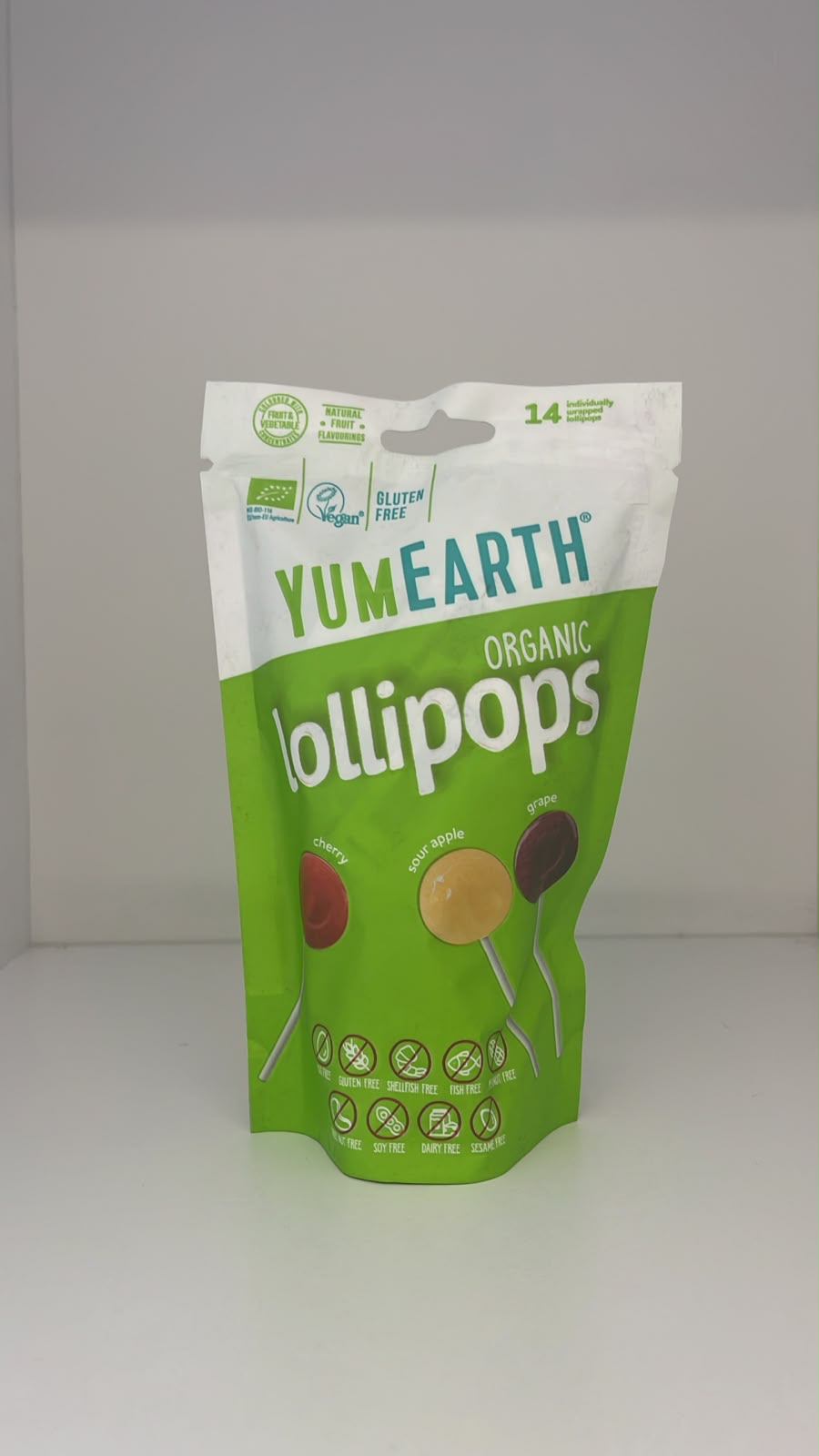 Organic Lollipops - Cherry, Sour Apple & Grape