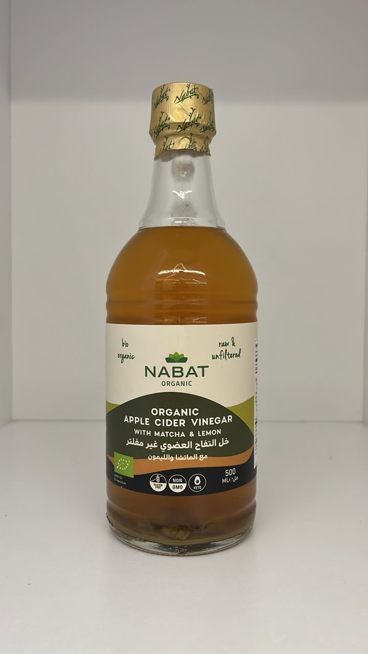 Organic Apple Cider Vinegar with Matcha & Lemon